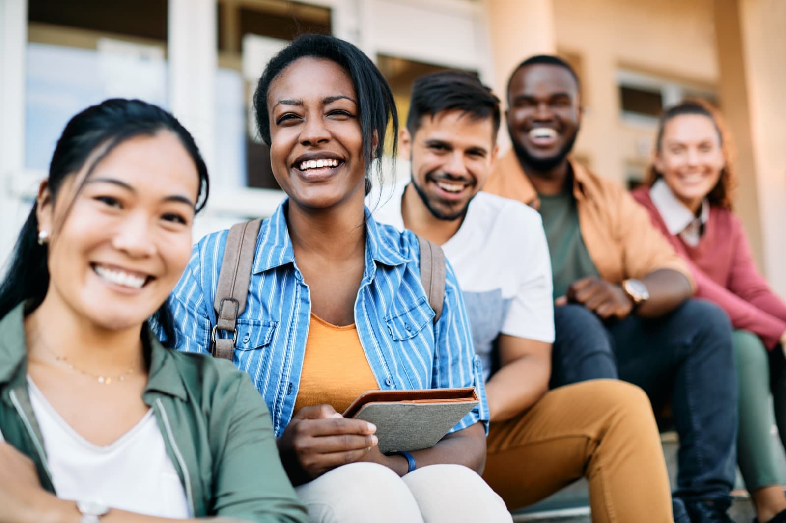 A group of college students